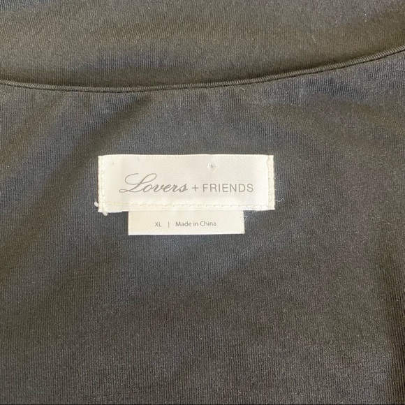 Lovers + Friends Love Happy Black V Neck Cocktail Dress Size XL - Picture 7 of 9